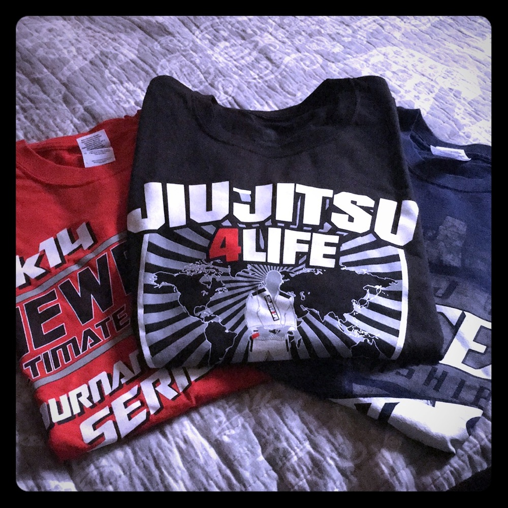 Three Jiu Jitsu tees